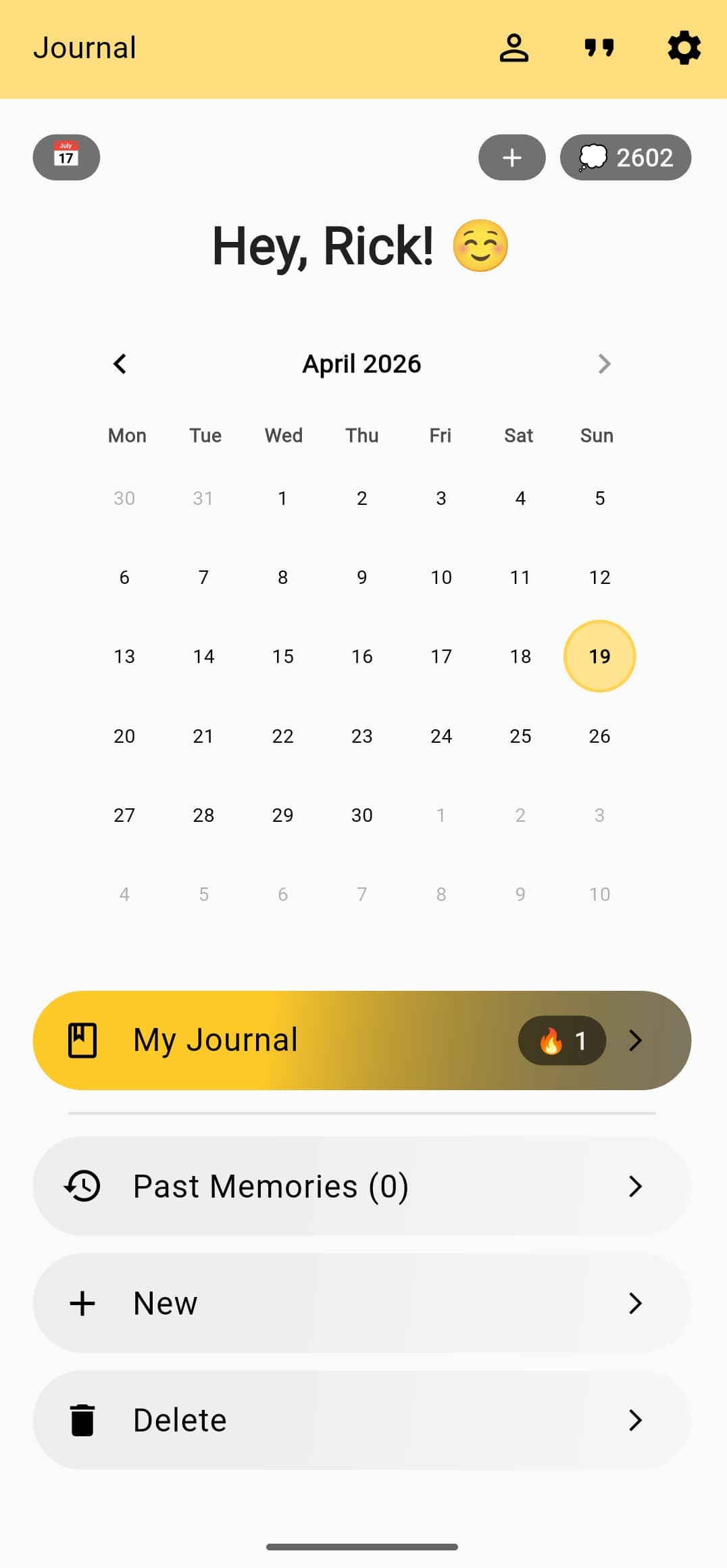 Home Calendar - Global View