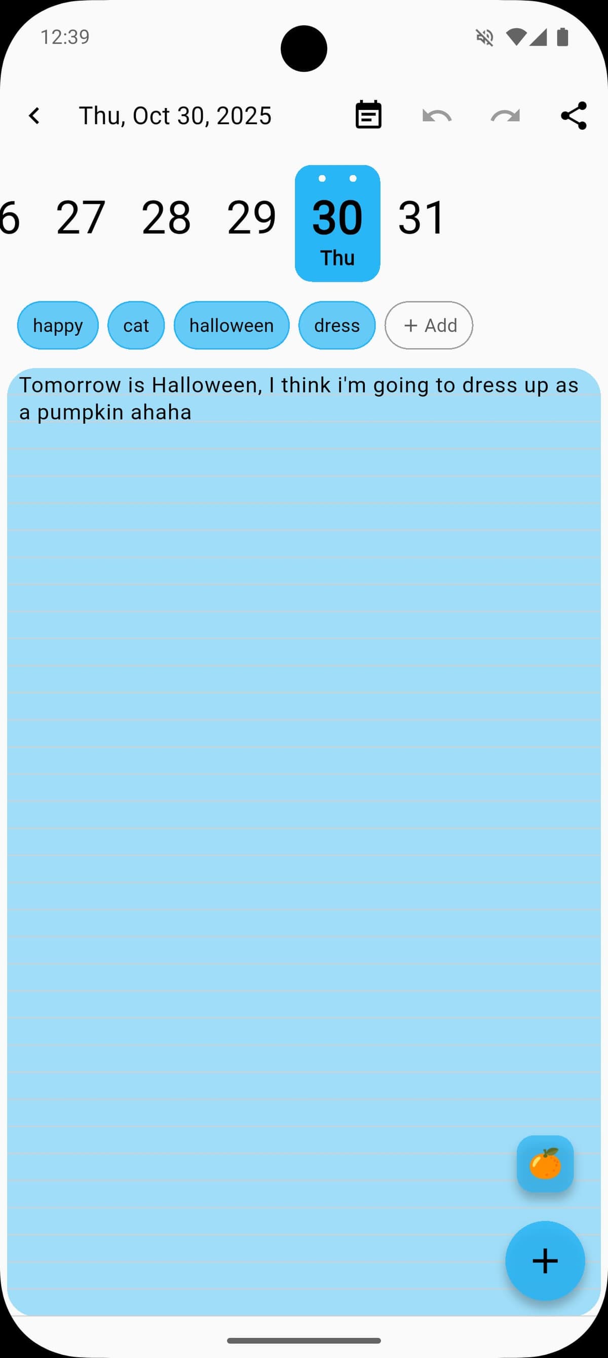 Day Tags Feature - Day View