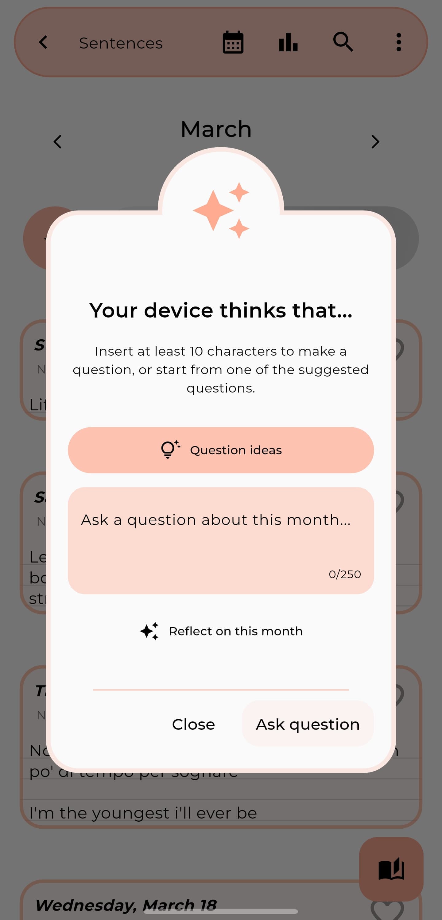 Ask your month