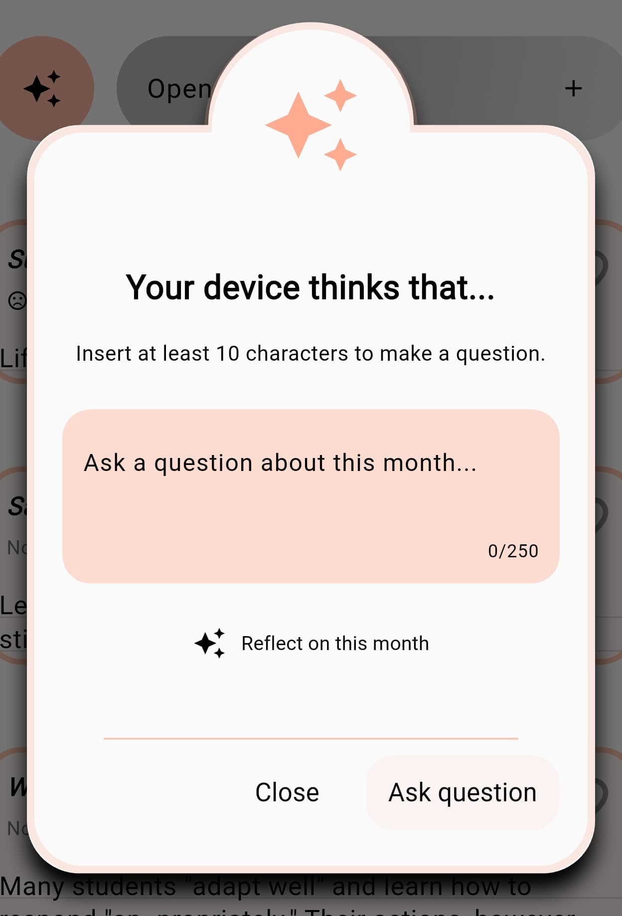 Ask your month