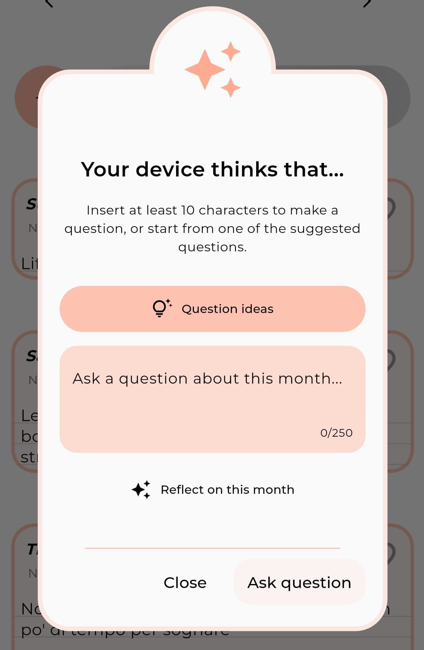 Ask your month